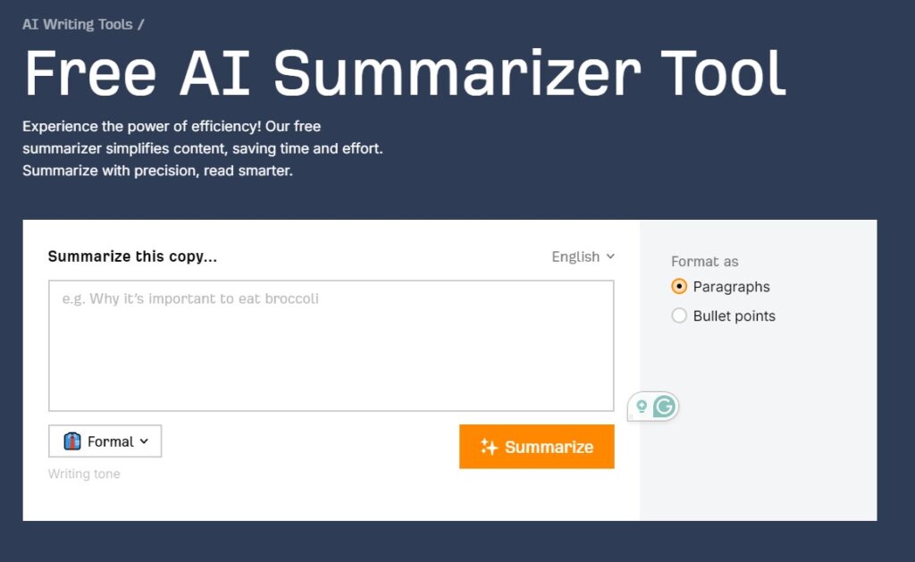 professional summary generator free